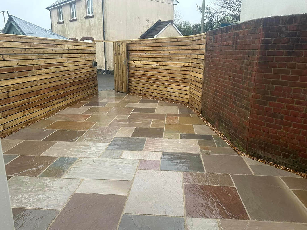 An example of a finished patio for our how to lay a patio for beginners blog.