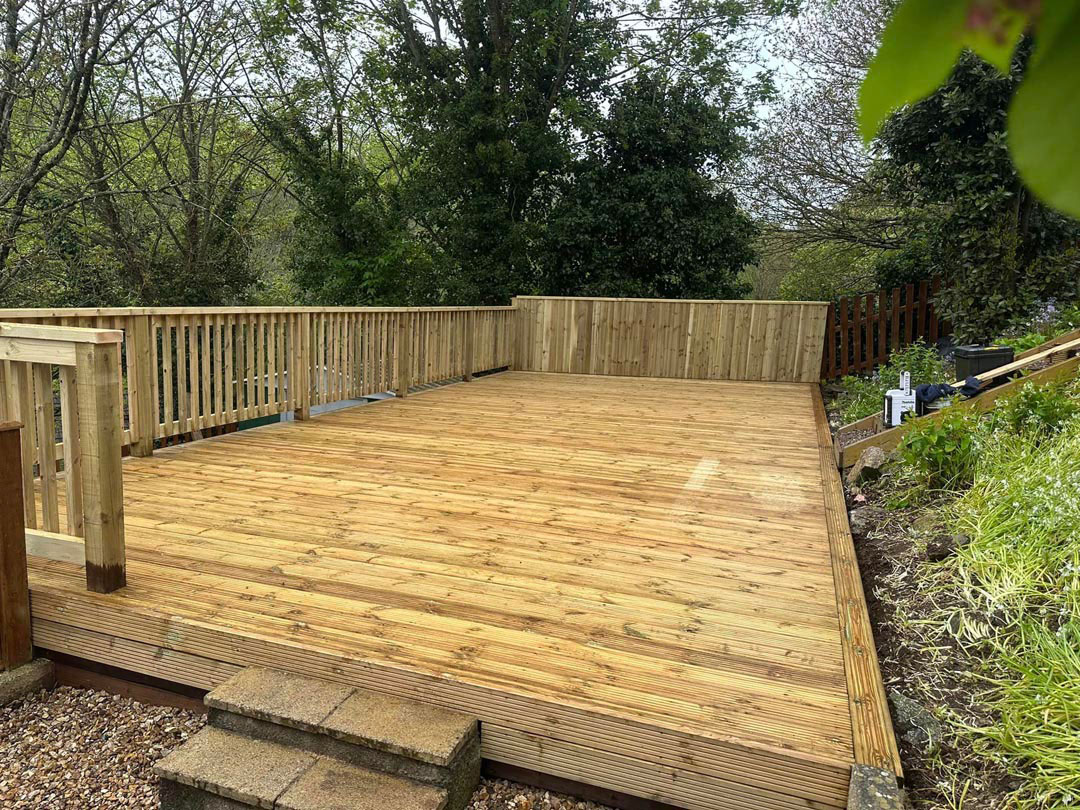 large decked area - decking fitting